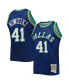 Фото #1 товара Men's Dirk Nowitzki Blue Dallas Mavericks Hardwood Classics 1998-99 Lunar New Year Swingman Jersey