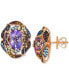 Multi-Gemstone Floral Cluster Statement Stud Earrings (7-3/4 ct. t.w.) in 14k Rose Gold