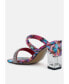 Фото #2 товара krypton marble print clear block heel sandals