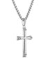 Фото #2 товара Men's Icon Damascus Steel Pendant Necklace in Sterling Silver, 24" + 2" extender