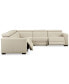 Фото #8 товара Nevio 5-pc Leather "L" Sectional with 3 Power Recliners, Created for Macy's