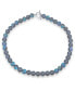 ფოტო #1 პროდუქტის Plain Simple Western Jewelry Changing Transcalent Created Moonstone Round 10MM Bead Strand Necklace For Women Silver Plated Clasp 20 Inch