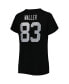 Фото #2 товара Women's Darren Waller Black Las Vegas Raiders Plus Size Player Name and Number V-Neck T-shirt