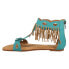 Фото #3 товара Justin Boots Clover TStrap Womens Blue Casual Sandals LS131