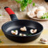 Non-stick frying pan BRA A411222 Black Red Stainless steel Aluminium