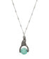 Фото #1 товара 2028 turquoise Bead Cat Spinner Necklace