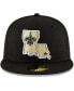 Фото #5 товара Men's Black New Orleans Saints Omaha 59FIFTY Hat