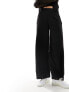 JDY high wasted wide leg trouser in black