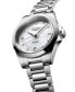 ფოტო #2 პროდუქტის Women's Swiss Automatic Conquest Diamond Accent Stainless Steel Bracelet Watch 34mm