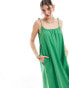 Фото #3 товара JJXX linen blend maxi dress in green