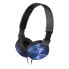 Фото #1 товара Sony MDR-ZX310AP - Headset - Head-band - Calls & Music - Blue - Binaural - 1.2 m