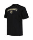 Фото #2 товара Men's Black Vegas Golden Knights Big and Tall Arch Over Logo T-shirt