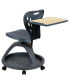 Фото #10 товара Mobile Desk Chair - 360° Tablet Rotation And Storage Cubby