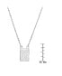 Men's Stainless Steel Religious Escapulario Style Reversable Necklace