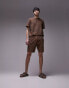 Футболка man Structured Oversize Brown Коричневый, S - Chest 38 - фото #4