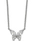 Фото #1 товара Giani Bernini cubic Zirconia Butterfly 18" Pendant Necklace in Sterling Silver, Created for Macy's