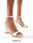 Фото #1 товара RAID Wide Fit Wink 2 block heeled sandals in white