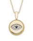 ფოტო #1 პროდუქტის Diamond (1/20 ct. t.w.) Evil Eye Pendant in 14k Yellow or Rose Gold