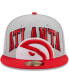 Фото #4 товара Men's Gray, Red Atlanta Hawks Tip-Off Two-Tone 59FIFTY Fitted Hat