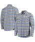 ფოტო #1 პროდუქტის Men's Blue, Gray St. Louis Blues Ease Plaid Button-Up Long Sleeve Shirt