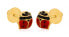 Фото #2 товара Beautiful yellow gold earrings Ladybugs 14/118.401/17