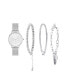 ფოტო #2 პროდუქტის Women's Silver-Tone Mesh Metal Alloy Bracelet Watch 36mm Gift Set