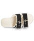 ფოტო #4 პროდუქტის Women's Microsuede Double Buckle Slide Slippers