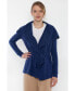 ფოტო #3 პროდუქტის Women's 100% Pure Cashmere Long Sleeve Belted Cardigan Sweater