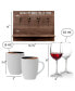 Фото #6 товара Настенная винная полка с винными бокалами и кофейными кружками Bezrat How My Wife Tells Time, набор из 9 шт.