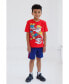 Toddler Boys Chase Marshall Rubble Pullover T-Shirt and Mesh Shorts Outfit Set to