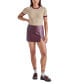 ფოტო #4 პროდუქტის Women's Cam Faux-Leather Slit-Front Skirt
