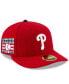 Фото #1 товара Men's Red Philadelphia Phillies National Baseball Hall of Fame Low Profile 59FIFTY Fitted Hat