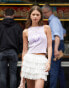 Фото #1 товара Miss Selfridge heritage heart graphic tank in washed lilac