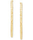 Diamond-Cut Hoop Earrings in 14k Gold, 1 1/3 inch