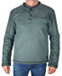 ფოტო #1 პროდუქტის Men's Fleece Lined Rib Henley T-shirt