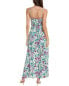 Anna Kay Mathis Silk-Blend Maxi Dress Women's Blue L