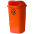 Фото #1 товара Kosz uliczny miejski pojemnik na śmieci na słupek lub ścianę DIN 50L - pomarańczowy