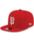 Фото #1 товара Men's Red San Francisco Giants Logo White 59FIFTY Fitted Hat