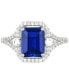 Фото #1 товара Кольцо Macy's lab-Grown Sapphire and White Sapphire