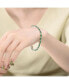 ფოტო #2 პროდუქტის Sterling Silver White Gold Plated Clear Round and Green Marquise Cubic Zirconia Tennis Bracelet