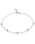 Фото #1 товара Sterling Silver Diamond Cut Beads Anklet