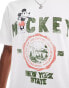 ONLY & SONS relaxed fit t-shirt with Mickey Mouse vintage print in white