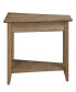 24" Rubber wood AH Wedge End Table with Shelf