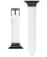 Фото #5 товара 38/40/41mm Apple Watch Band in White Premium Leather With Gun Metal Screw Adaptors