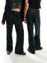 Reclaimed Vintage unisex washed cord straight leg trousers in charcoal co-ord W32 - фото #11