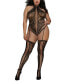 Фото #1 товара Women's Plus Size Lace Teddy Body Stocking Lingerie with Attached Garters and Stockings