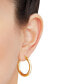 ფოტო #2 პროდუქტის Polished Tube Hoop Earrings in 14k Gold (25mm)
