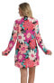 Фото #2 товара La Blanca Womens Lace Front Tunic Dress Cover Up, Multi in Full Bloom, Medium US