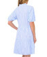 ფოტო #2 პროდუქტის Women's Short-Sleeve Cotton Gingham Babydoll Dress