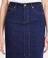 ფოტო #3 პროდუქტის Women's Slit-Front Midi Denim Skirt